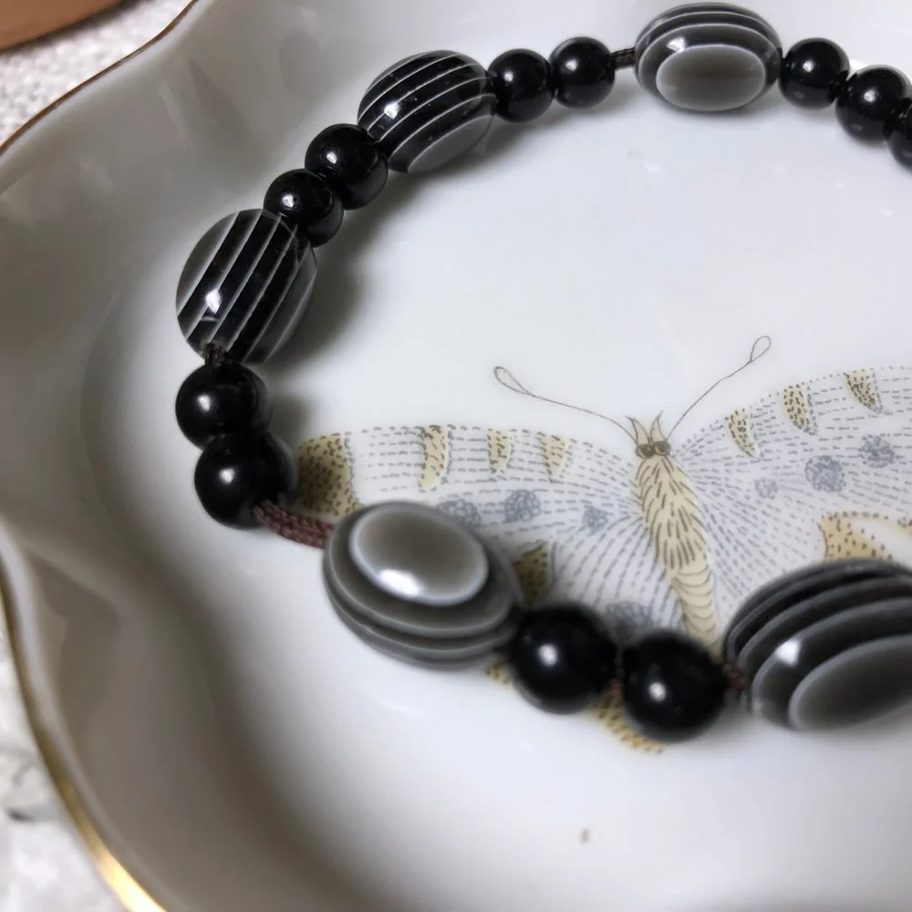 Glass bead art bead‎ adjustable bracelet - Picture 5 of 5